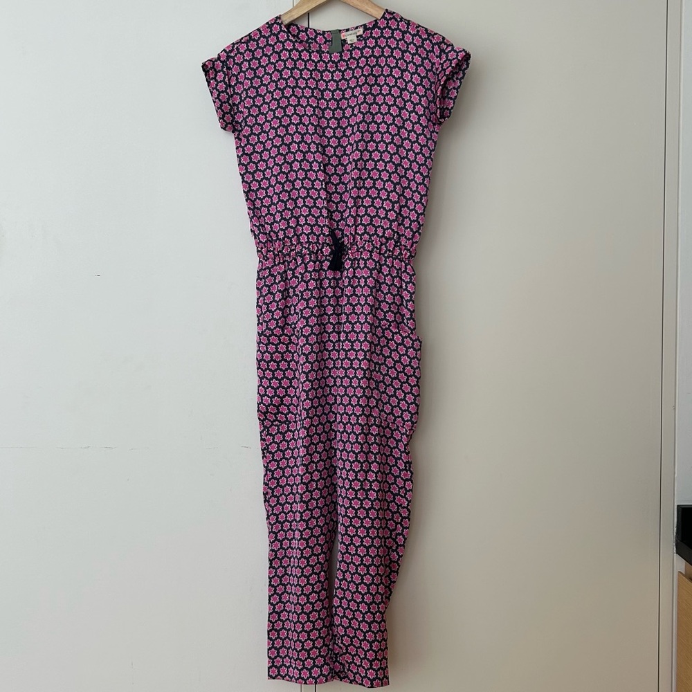 Crewcuts Girls 10 Pink & Navy Star Print Jumpsuit